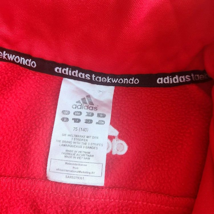 아디다스키즈 빨간색 기모져지 75(140)--1