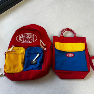 아이스비스킷 가방 백팩 + 신발주머니 세트