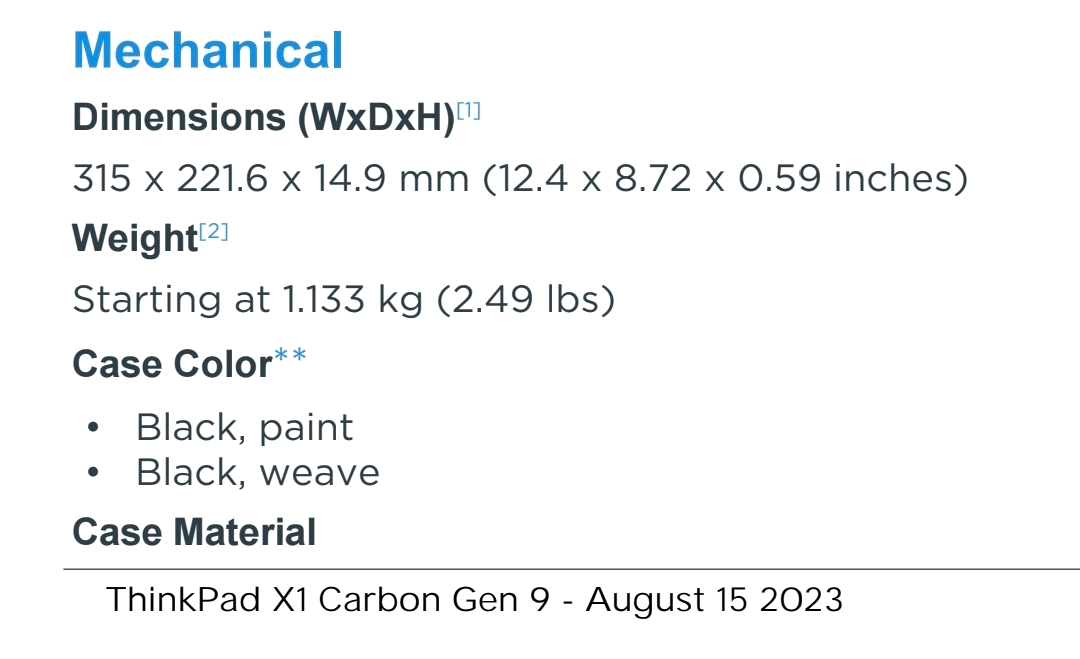 레노버 씽크패드 X1 카본 carbon gen9 이미지