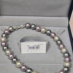 멀티 컬러 핵진주 목걸이 14미리