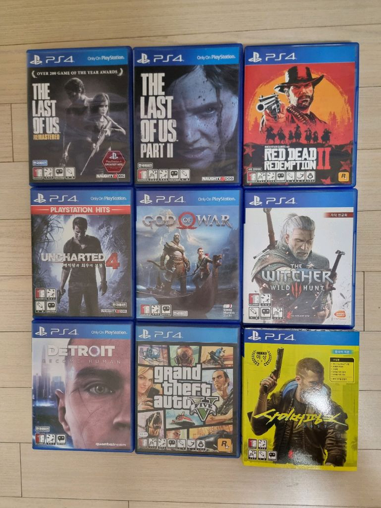 PS4 슬림 본체 + 게임 9종 세트 이미지