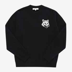 메종키츠네 LM00819KT1063 P199 폭스 헤드 인타르시아 남성 니트 이미지