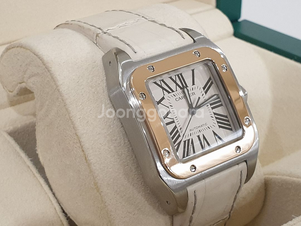 까르띠에 산토스 100주년 미디움 콤비 2878--2