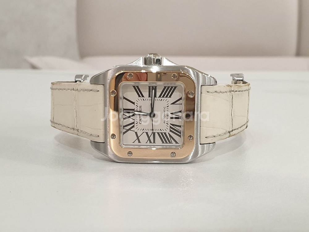 까르띠에 산토스 100주년 미디움 콤비 2878--3