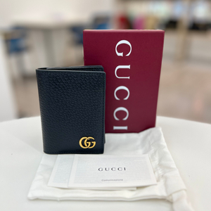 [중고명품 럭스올 울산점]구찌 마몽 GG 레더 금장 카드지갑