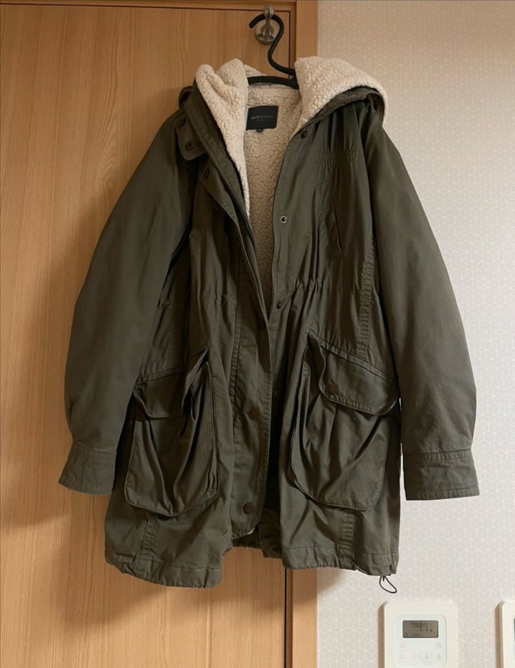 카키색 뽀글이 야상 55-66--1