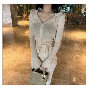 새상품 허리끈 가디건 긴팔 니트 수입의류