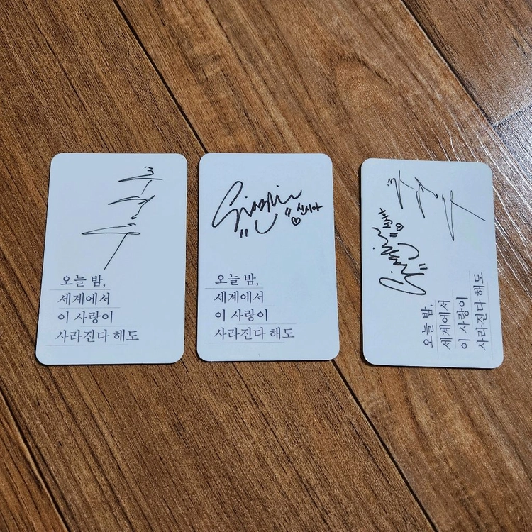 오늘 밤, 세계에서 이 사랑이 사라진다 해도 (오세이사) 포토카드 굿즈 추영우 신시아 이미지