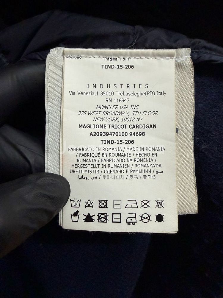 몽클레어 정품 캐시미어 니트패딩 M--6