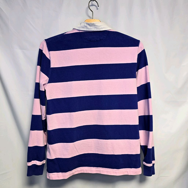 폴로 랄프로렌 커스텀 슬림핏 럭비 셔츠 M (핑크 네이비)--2