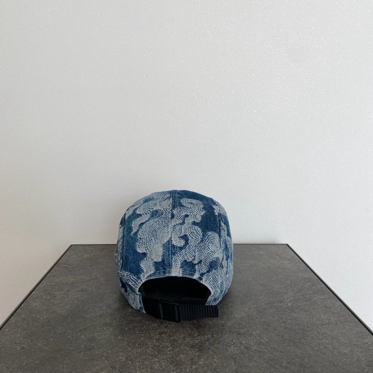 (OS) 슈프림 박스로고 캠프캡 모자 플레임 데님--3