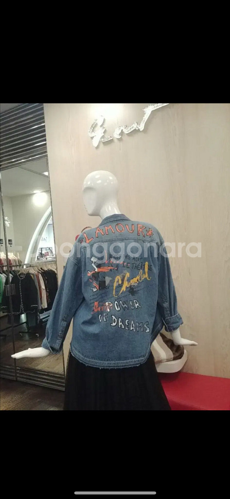 지컷 레터링 데님 셔츠 청 유니크 출근룩 자켓 셔킷 셔켓 gcut 여자--0