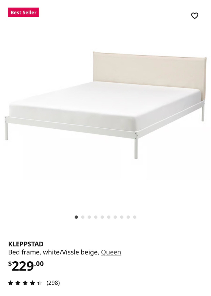 퀸사이즈 침대프레임 + 매트리스 세트 이미지