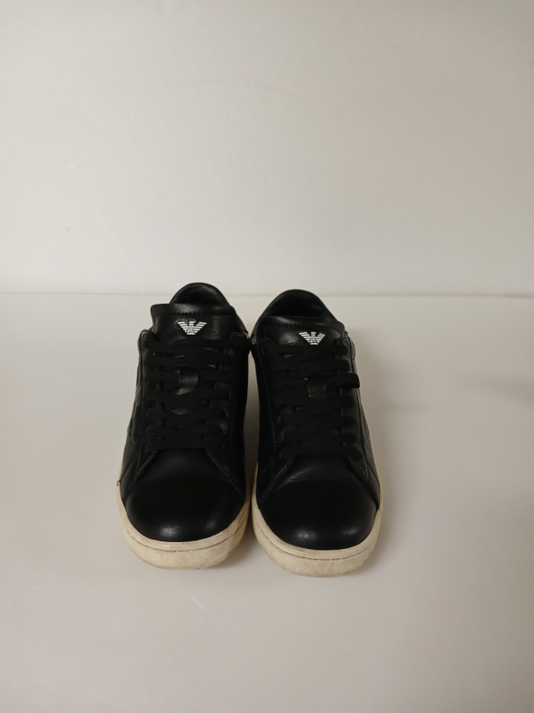 235)엠포리오 아르마니 이글 로고 가죽 스니커즈 이미지