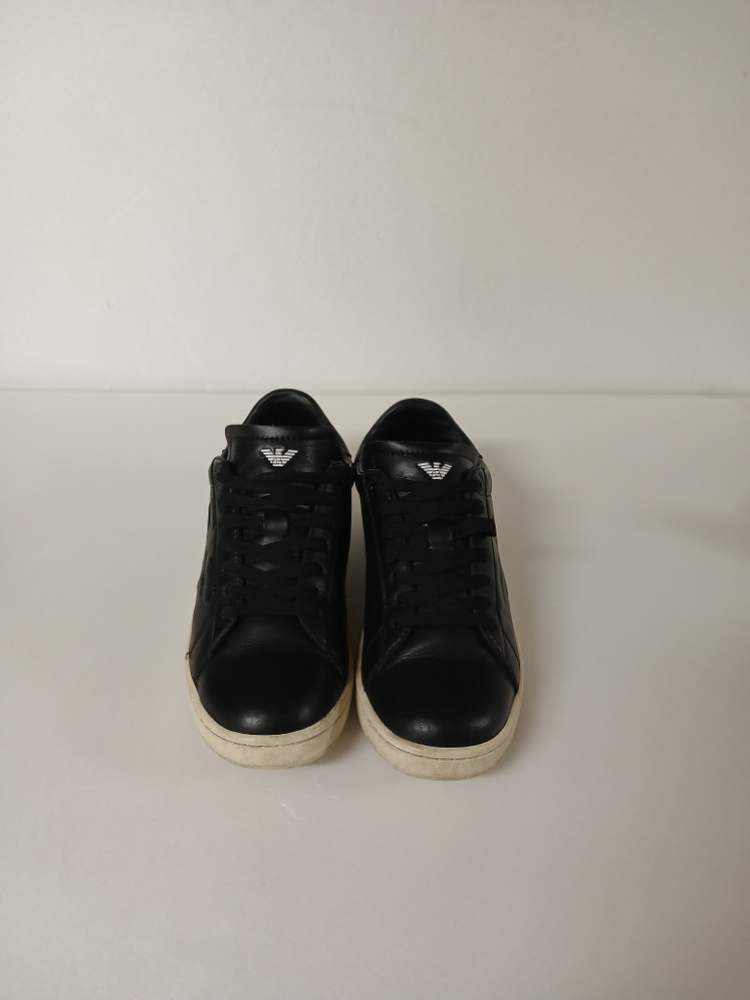 235)엠포리오 아르마니 이글 로고 가죽 스니커즈 이미지