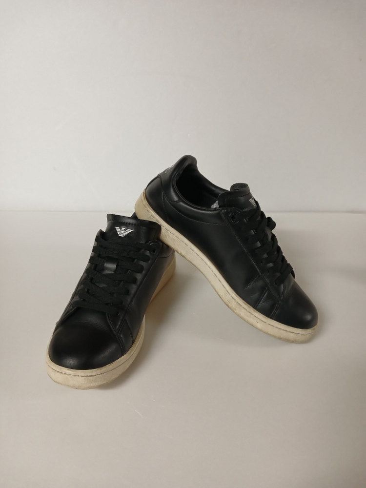 235)엠포리오 아르마니 이글 로고 가죽 스니커즈 이미지