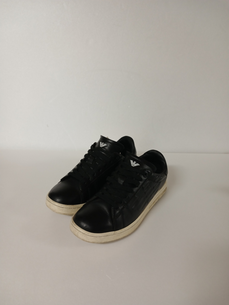 235)엠포리오 아르마니 이글 로고 가죽 스니커즈 이미지