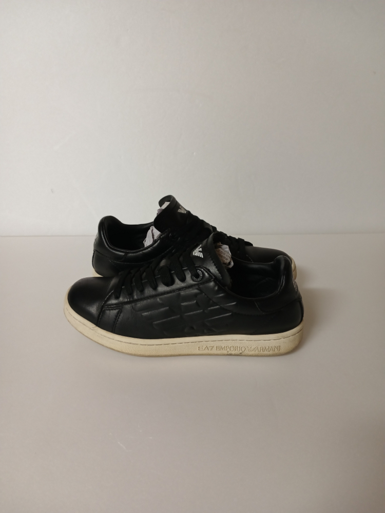235)엠포리오 아르마니 이글 로고 가죽 스니커즈 이미지
