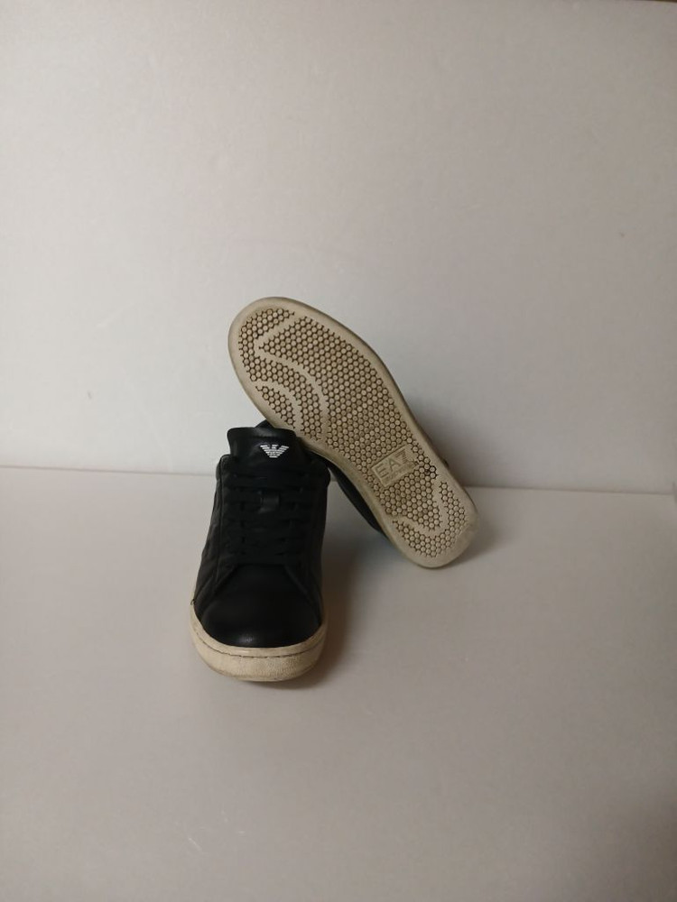 235)엠포리오 아르마니 이글 로고 가죽 스니커즈 이미지