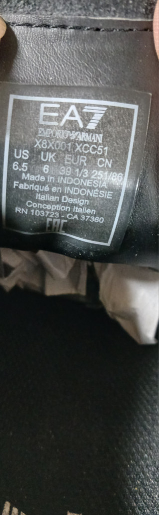 235)엠포리오 아르마니 이글 로고 가죽 스니커즈 이미지