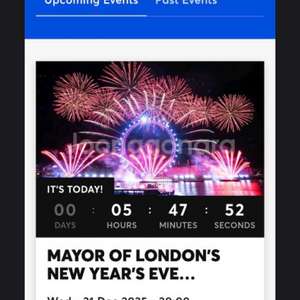 런던 카운트다운 불꽃축제 블루존 2매 삽니다 이미지