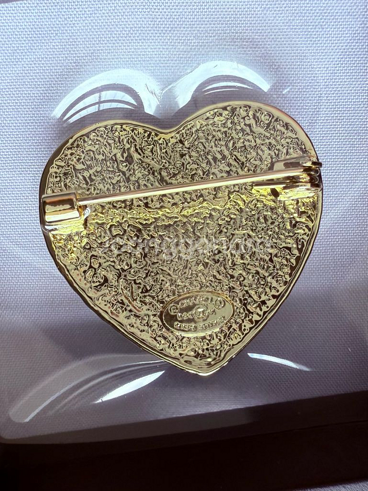 샤넬 빈티지 스타일 브로치 넘버5 블루하트 세트--2