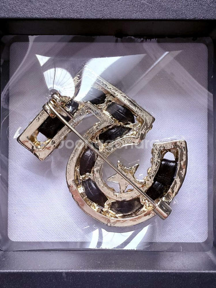 샤넬 빈티지 스타일 브로치 넘버5 블루하트 세트--4