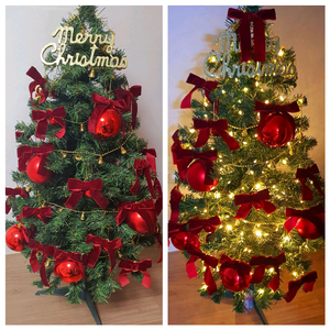 크리스마스 트리, 전구, 리본, 오너먼트, 리스, 가랜드, 모루 장식 등 일괄