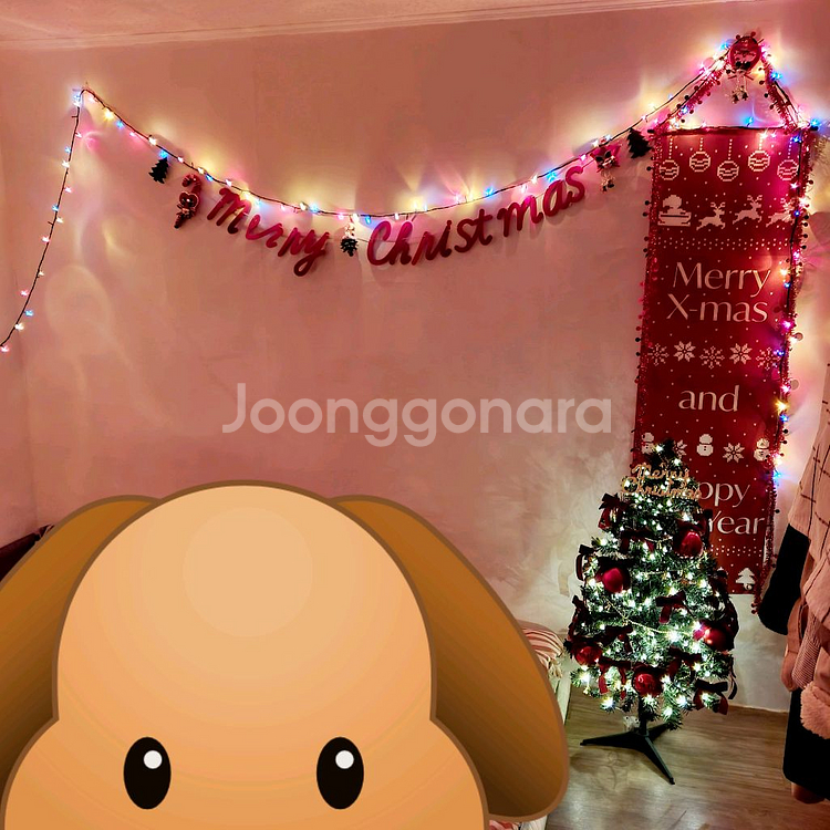 크리스마스 트리, 전구, 리본, 오너먼트, 리스, 가랜드, 모루 장식 등 일괄--9