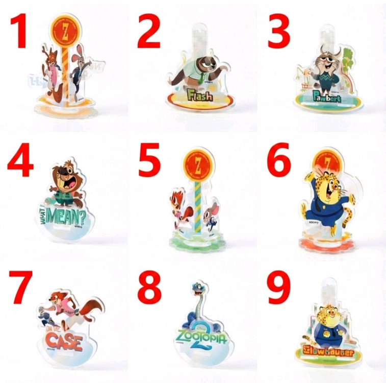 주토피아 시크릿 킨더조이 아크릴 스탠드--1