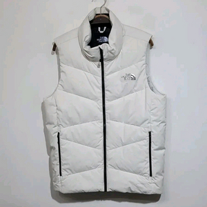 (M) 노스페이스 구스다운 패딩조끼 화이트 거위털 베스트