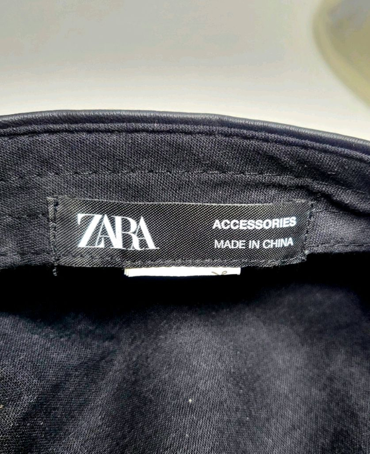 ZARA자라 가죽모자/헌팅캡 베레모/ 택포 이미지