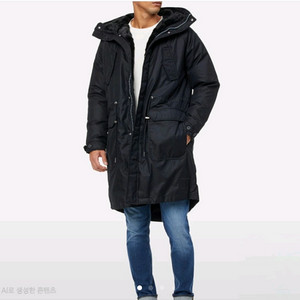 캘빈클라인 남성 퍼 트림 후드 덕 다운 자켓 사이즈 XL