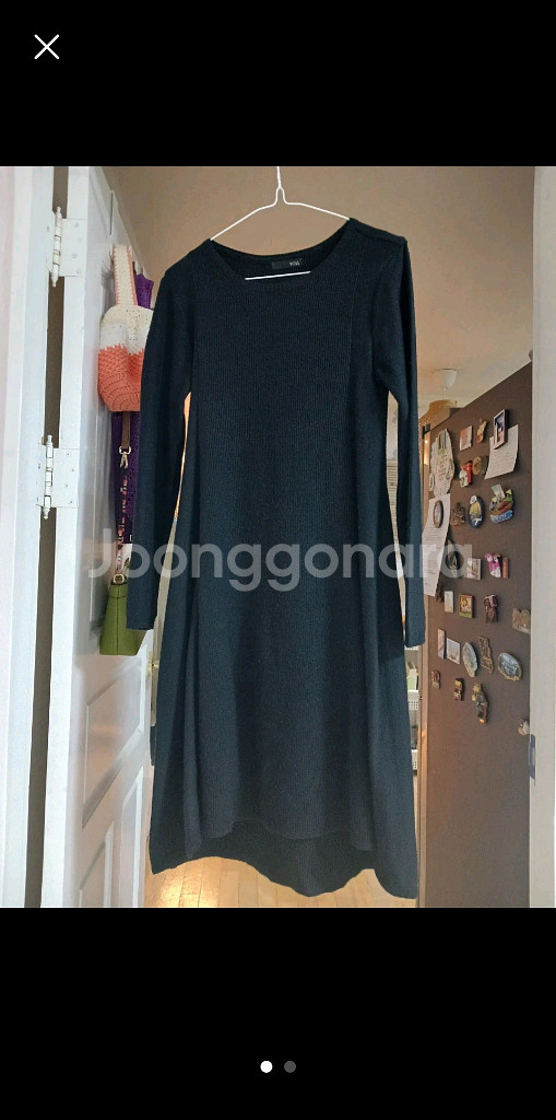 MOLL 블랙 롱 슬리브 원피스 55--0