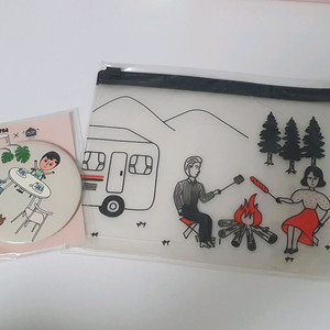 울랄라1537 클리어 파우치 미니+손거울