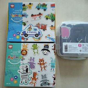 2조각 자석퍼즐 3개 일괄(아리아띠 사운드, 마이리틀타이거)