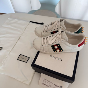 구찌 스터드 진주 여성 스니커즈 36