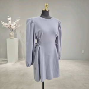 코르셋 벌룬 소매 미니원피스ㅡ무배