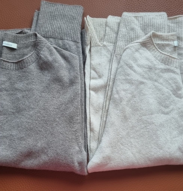 캐시미어 니트 55~77미착용.무료배송 아이보리.베이지--5