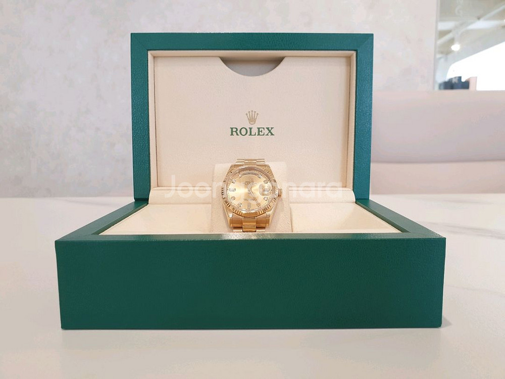 로렉스 데이데이트 118238 샴페인 다이아 금통--0