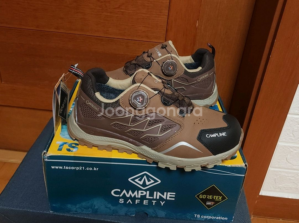 캠프라인 다이얼 소가죽 265 새상품 등산화 트레킹화--0