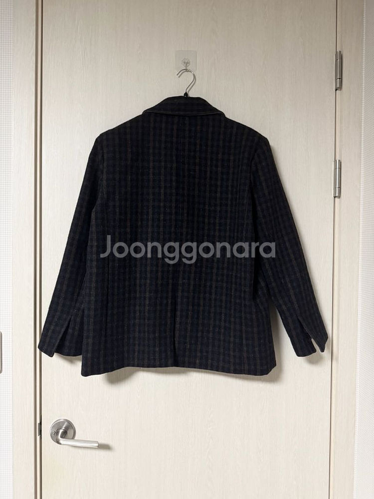 베라엘르 블루브라운 체크 울 자켓 Free--1