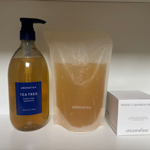 아로마티카 티트리 퓨리파잉 샴푸 750ML+스팀베이스 퍼펙트 샴푸 브러쉬