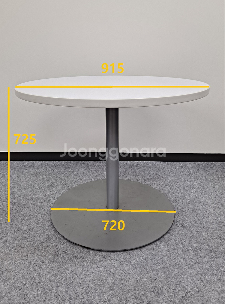 스틸케이스 라운드 라미네이트 탑 테이블--3