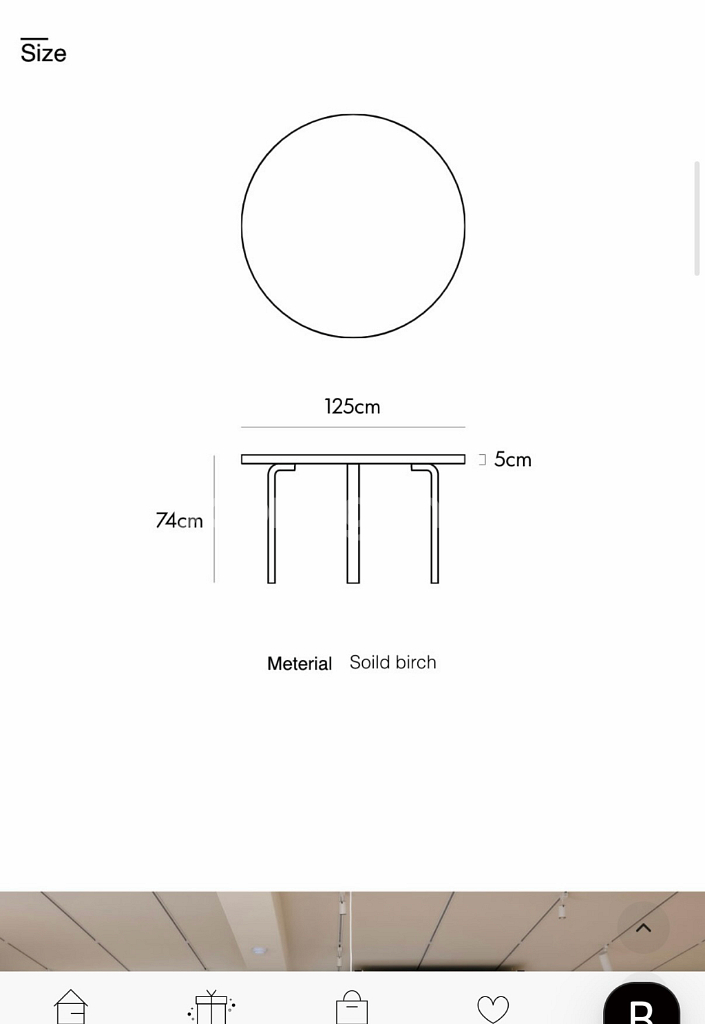아르텍 알토 테이블 원형 91 화이트(S급) 직배송 가 능(배송비별도)--2
