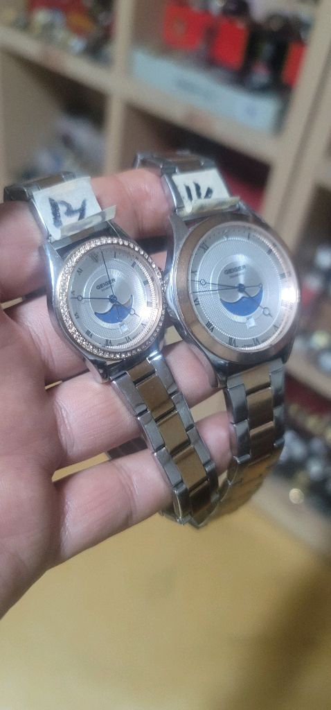 당x[일괄판매] 가이거(GEIGER) 정품 커플 시계 (상태 최상) 고가 라인 문페이즈--5