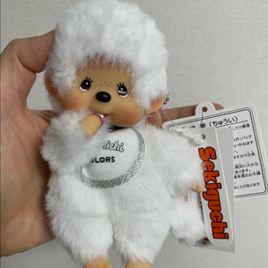 정품)몬치치컬러시리즈인형키링(화이트)