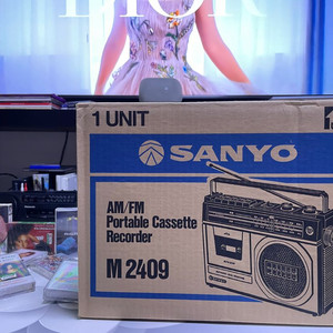 1979S~미개봉/새상품/클레식!!!산요(SANYO)빈티지 카세트플레이어