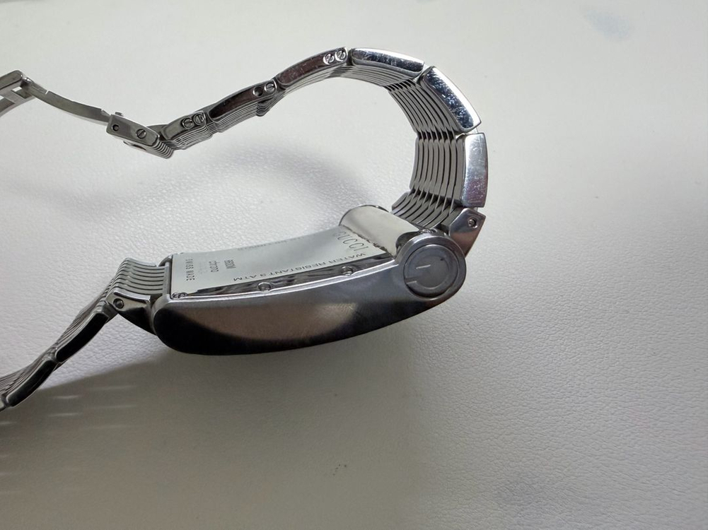 구찌 남성시계 8600M 크로노 사각 스틸 시계--4