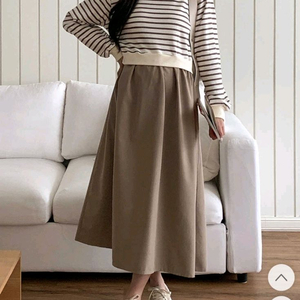 소임 임부복 원피스(단가라 맨투맨 레이어드 원피스)운포